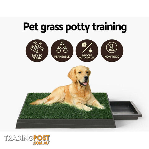 i.Pet Pet Training Pad Dog Potty Toilet Large Loo Portable With Tray Grass Mat - PET-PAD-GRASSX1 - photo 4 of 7