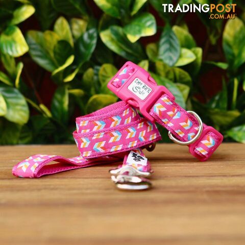 Herringbone Dog Lead / Leash - Hand Made by The Bark Side - TBSLDHERNBLU201.5 - photo 2 of 4