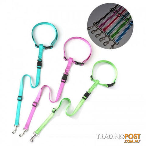 Hands Free Runner/Walker Waist Dog Leash Reflective- Moondidley Pets - MDPLDRUNPNK - photo 2 of 9
