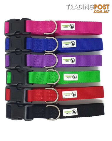 100% Pure Bamboo Fibre Dog Collar Plastic Buckle - Moondidley Pets - MDPCOLBAMSGRN