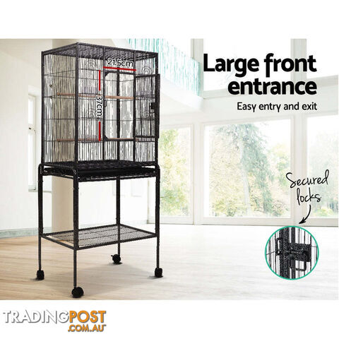 i.Pet Bird Cage 144cm Large Aviary - PET-BIRDCAGE-B030-BK