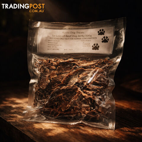 Sir Loin Beef Dog Jerky 500g - Rustic Dog Treats - RDTSB