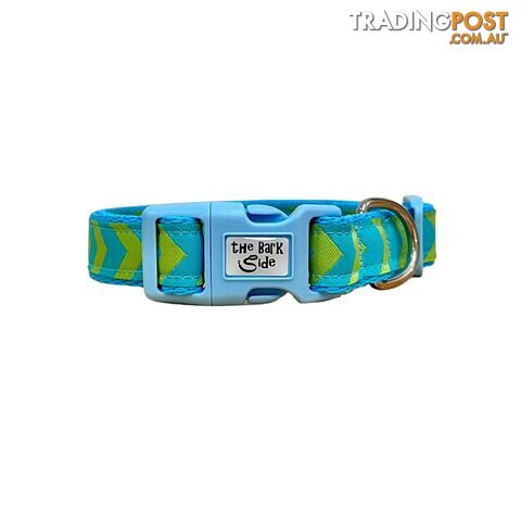 Blue & Green Arrows Dog Collar - Hand Made by The Bark Side - TBSBGAXS - photo 2 of 4