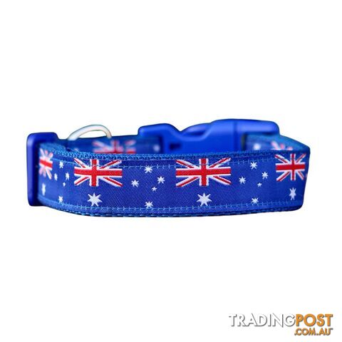 Australian Flag Dog Collar / Flag / XS - L - Hand made by the Bark Side - TBSAUSSML