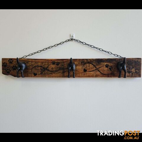 Dog Lead Hook, 3 Hooks - Hand Made - PGDH3P