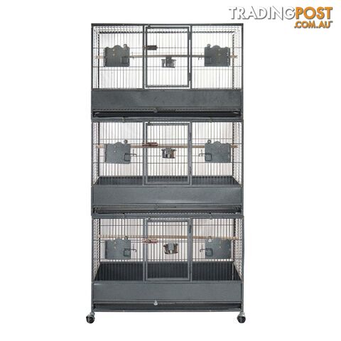 YES4PETS 187cm XL Triple Stackers Breeding Bird Parrot Cage CockatoosÂ Aviary -...