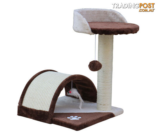 YES4PETS 50 cm Cat Scratching Post Tree Scratching Pole Climbing Post-Brown -...