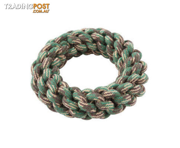 YES4PETS 2 x Dog Toy - Cotton Rope Braided Ring - Chew Rope Toy-Dental - V278-2-X-15862-BRAIDED-RING