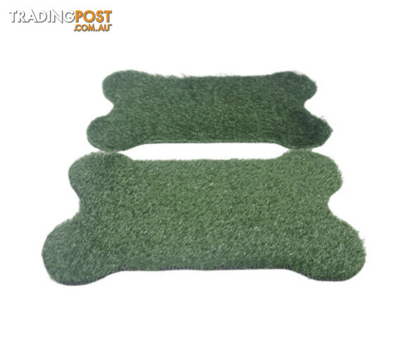 YES4PETS 2 x Grass replacement only for Dog Potty Pad 63 X 38.5 cm - V278-2-X-GRASS-BONE-212