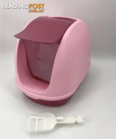YES4PETS Portable Hooded Cat Toilet Litter Box Tray House With Scoop and Grid...