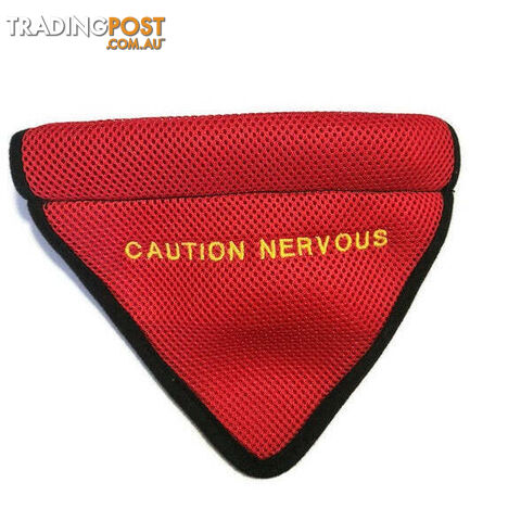 Bandana - "Caution Nervous" - Moondidley Pets - MDPBANCAUXS