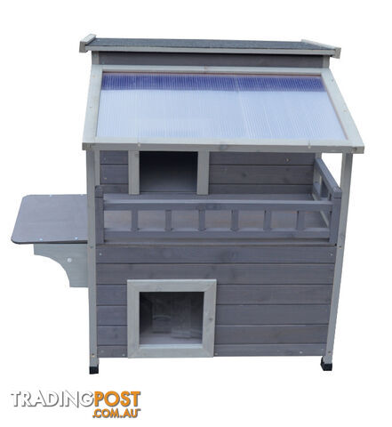 YES4PETS Rabbit Hutch Cat House Outdoor Wooden Shelter Condo Small Dog Enclosure...
