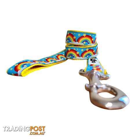 Rainbow Dog Lead / Dog Leash - Hand Made by The Bark Side - TBSLDRAIYEL251.2