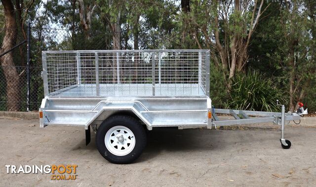 7x4 box trailer |600mm cage |750kgs | tipper trailer