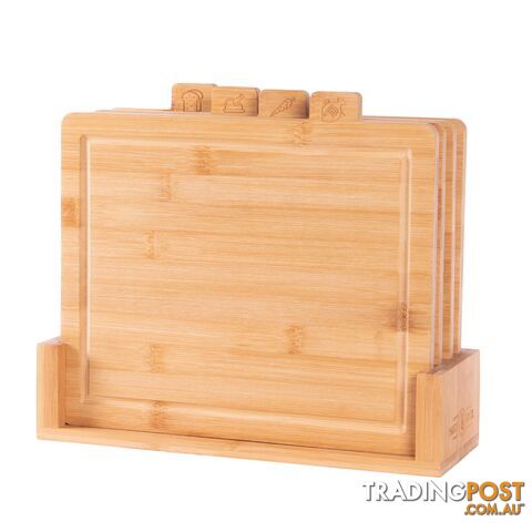 Bamboo Chopping Boards with Index Tabs - Set of 4 | M&W - 5055884530865 - OGM-455740