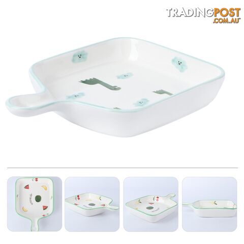 1pc Delicate Baking Tray Oval Household Bakeware Ceramics - 3341113787639 - SNU-G5Z004356MRFL2K44