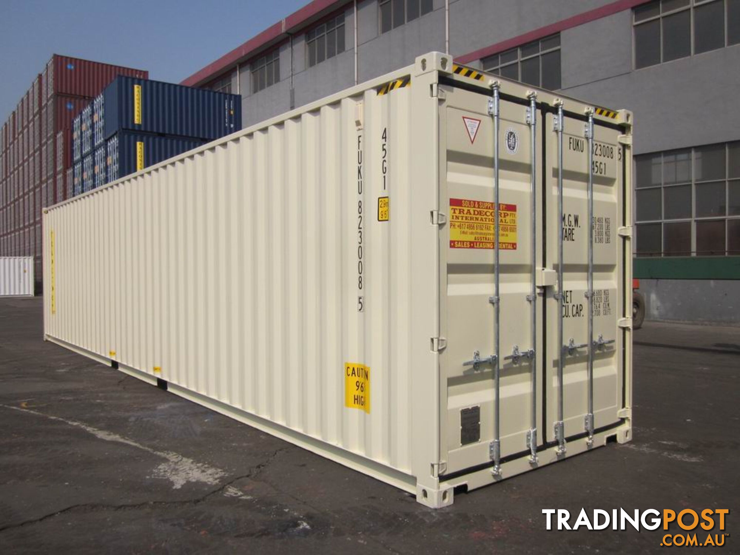 New 40ft High Cube Shipping Containers Ballina - From $7150 + GST