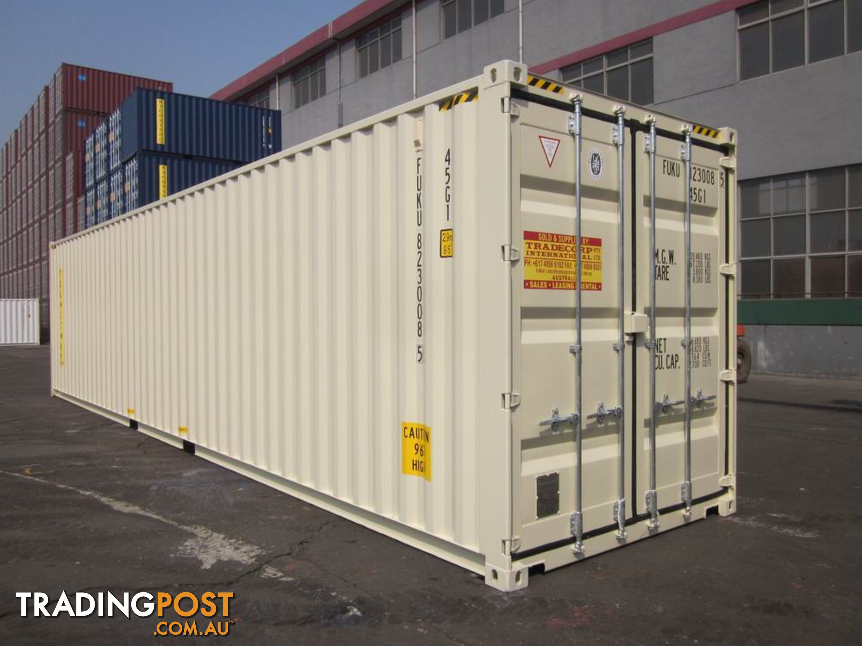 New 40ft High Cube Shipping Containers Leongatha - From $7100 + GST