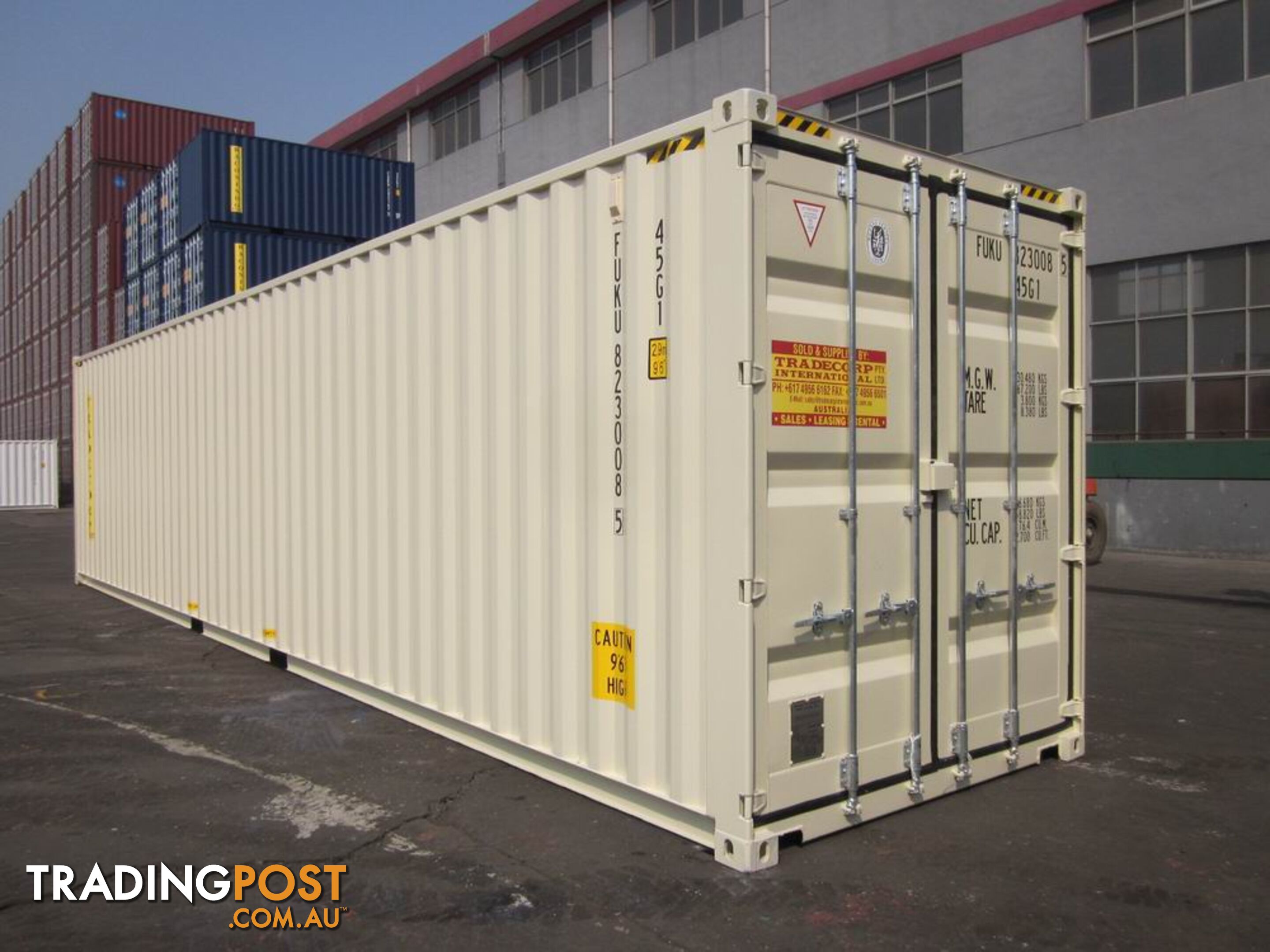 New 40ft High Cube Shipping Containers Wollongong - From $7150 + GST