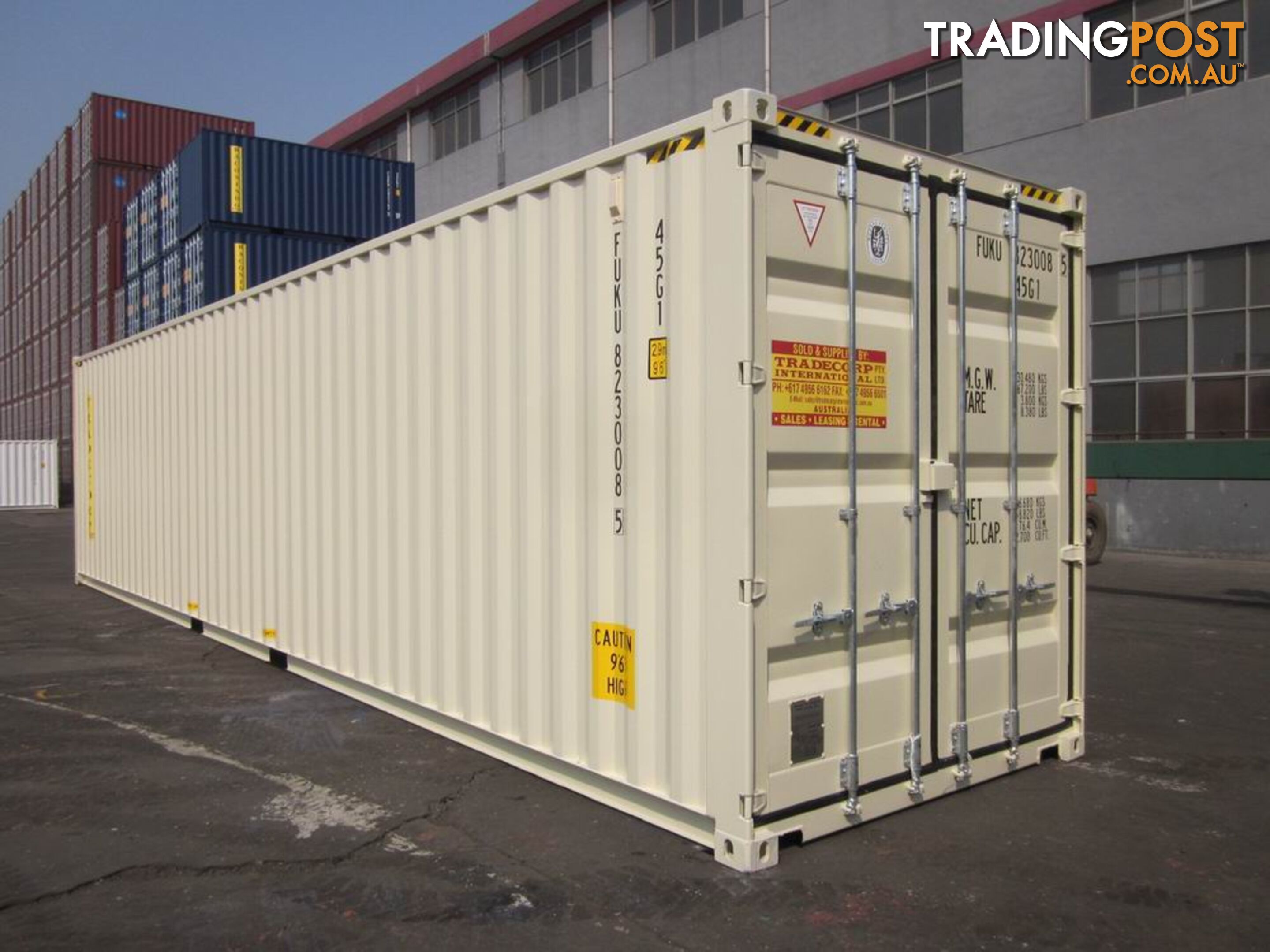 New 40ft High Cube Shipping Containers Rockhampton - From $7900 + GST