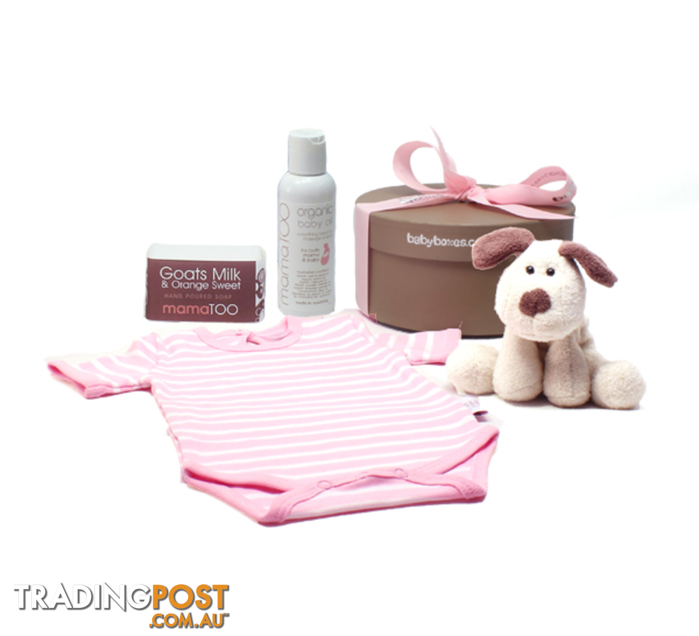 Pink Stripe Classic Babybox Gift