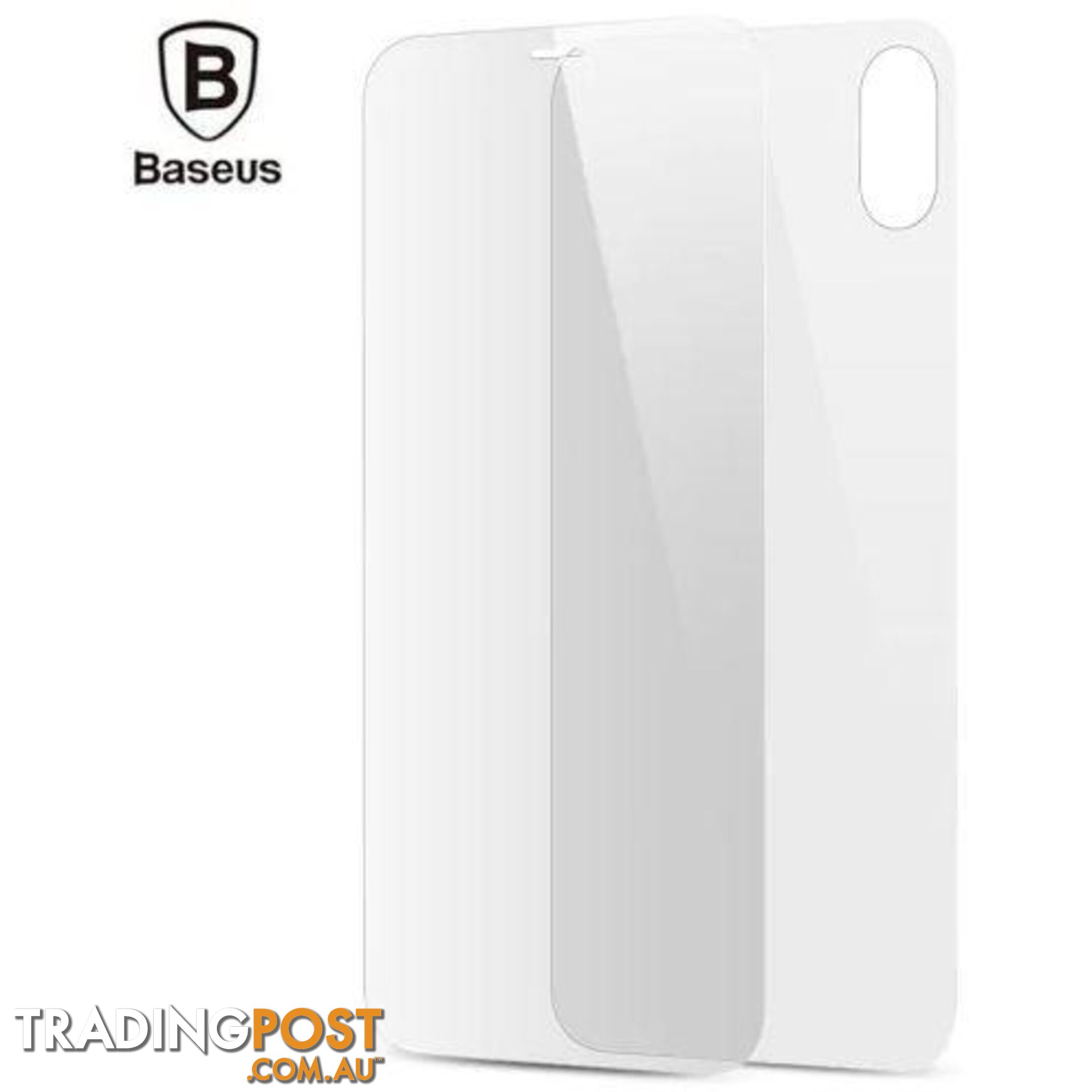 Baseus Glass Film Set Front and Back For iPhone X/Xs - Baseus - Clear