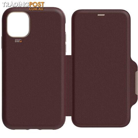 EFM Monaco D3O Leather Wallet Case Armour For iPhone XR|11 - EFM - Mulberry Gold...