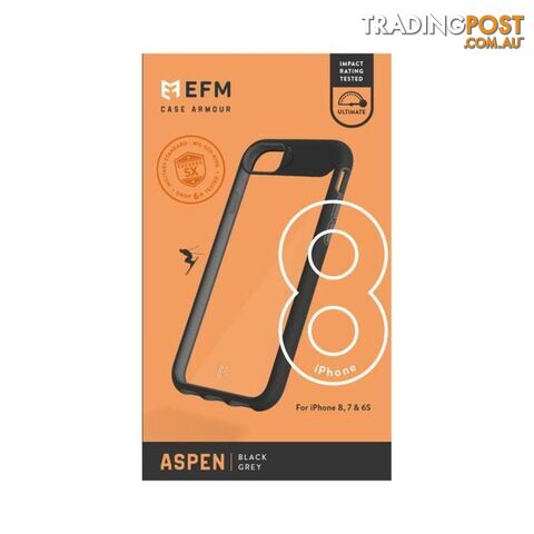 EFM Aspen D3O Case Armour For iPhone 6/6s/7/8/SE - EFM - Crystal/Black - 9319655064055 - photo 5 of 5