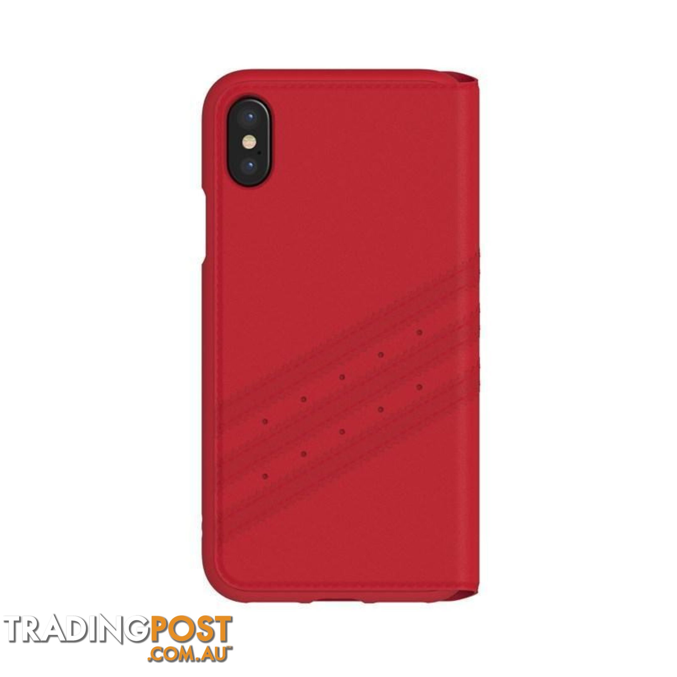 Adidas (Adidas) Clover Classic PU Leather Flip for iPhone X/Xs - Adidas - Red - 8718846047388