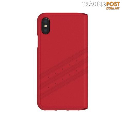 Adidas (Adidas) Clover Classic PU Leather Flip for iPhone X/Xs - Adidas - Red - 8718846047388