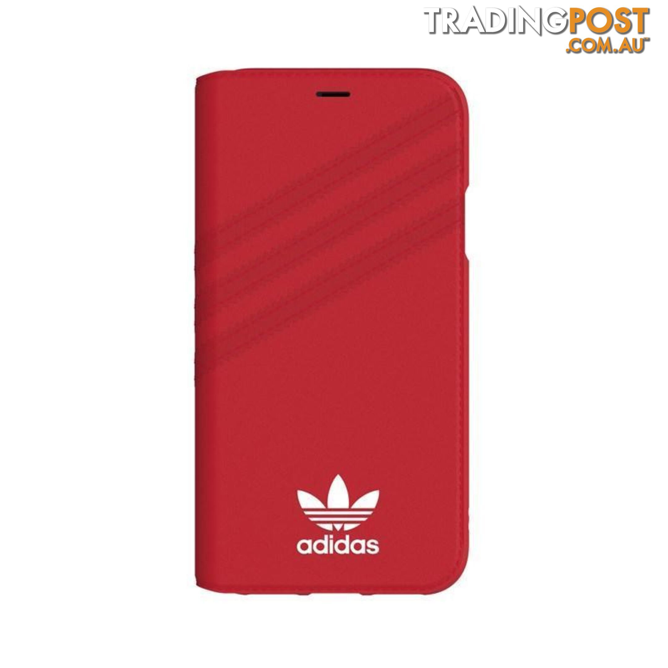 Adidas (Adidas) Clover Classic PU Leather Flip for iPhone X/Xs - Adidas - Red - 8718846047388