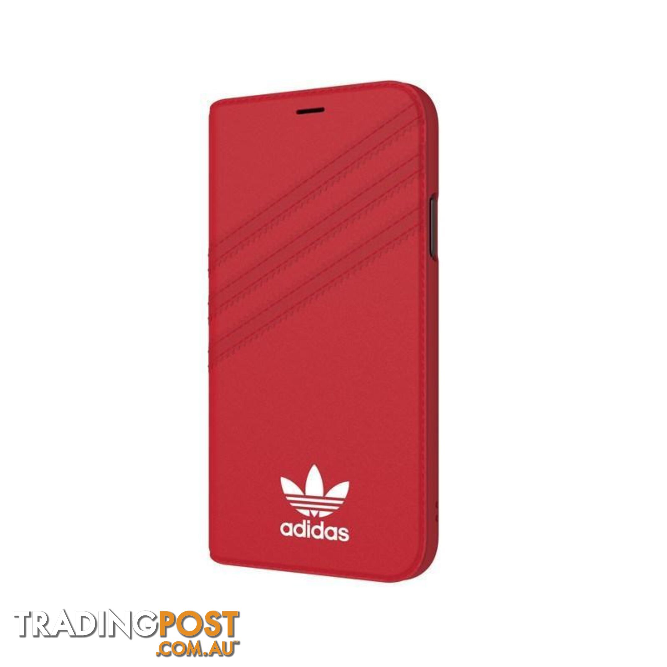 Adidas (Adidas) Clover Classic PU Leather Flip for iPhone X/Xs - Adidas - Red - 8718846047388