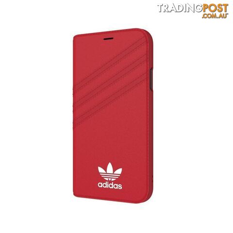 Adidas (Adidas) Clover Classic PU Leather Flip for iPhone X/Xs - Adidas - Red - 8718846047388