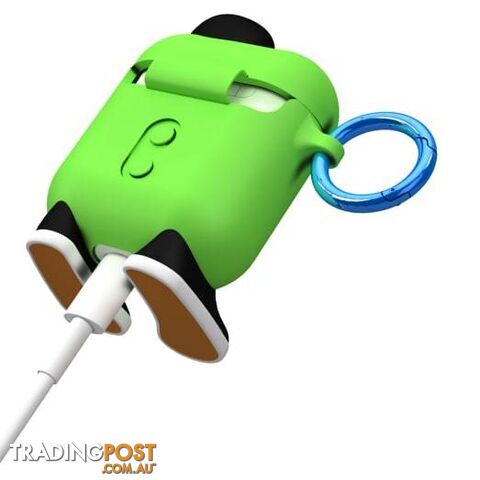 Case-Mate CreaturePod Air Pods Hook Ups Case and Neck Strap with Neck Strap - Chuck The Cool Guy Case (Green) - Case-Mate - 846127187039