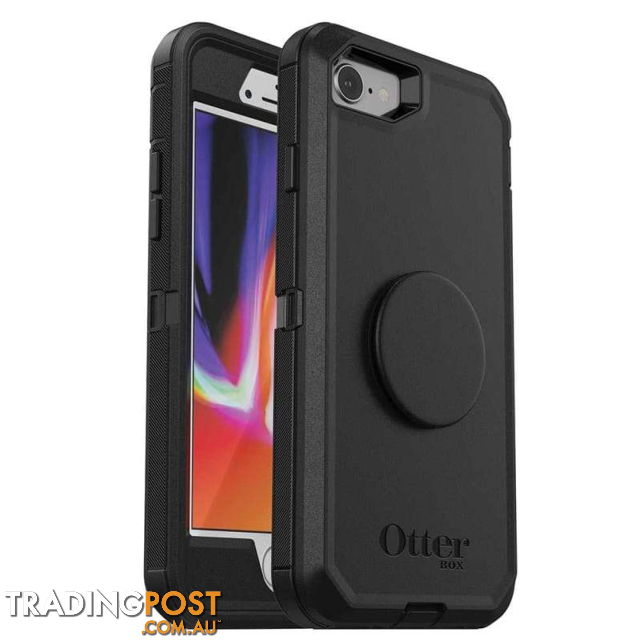 OtterBox Otter + Pop Defender Case For iPhone 7/8/SE - OtterBox - Black - 660543498735