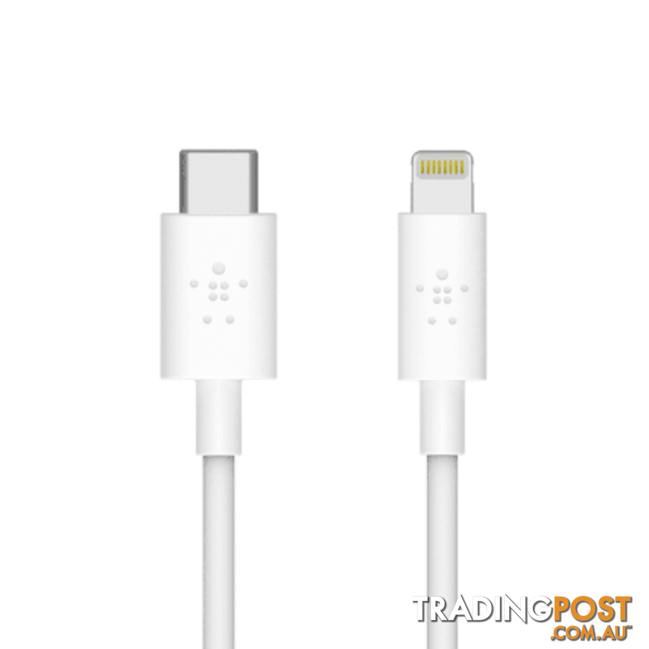 Belkin BOOSTCHARGE USB-C Cable With Lightning Connector - Belkin - White - 745883775439