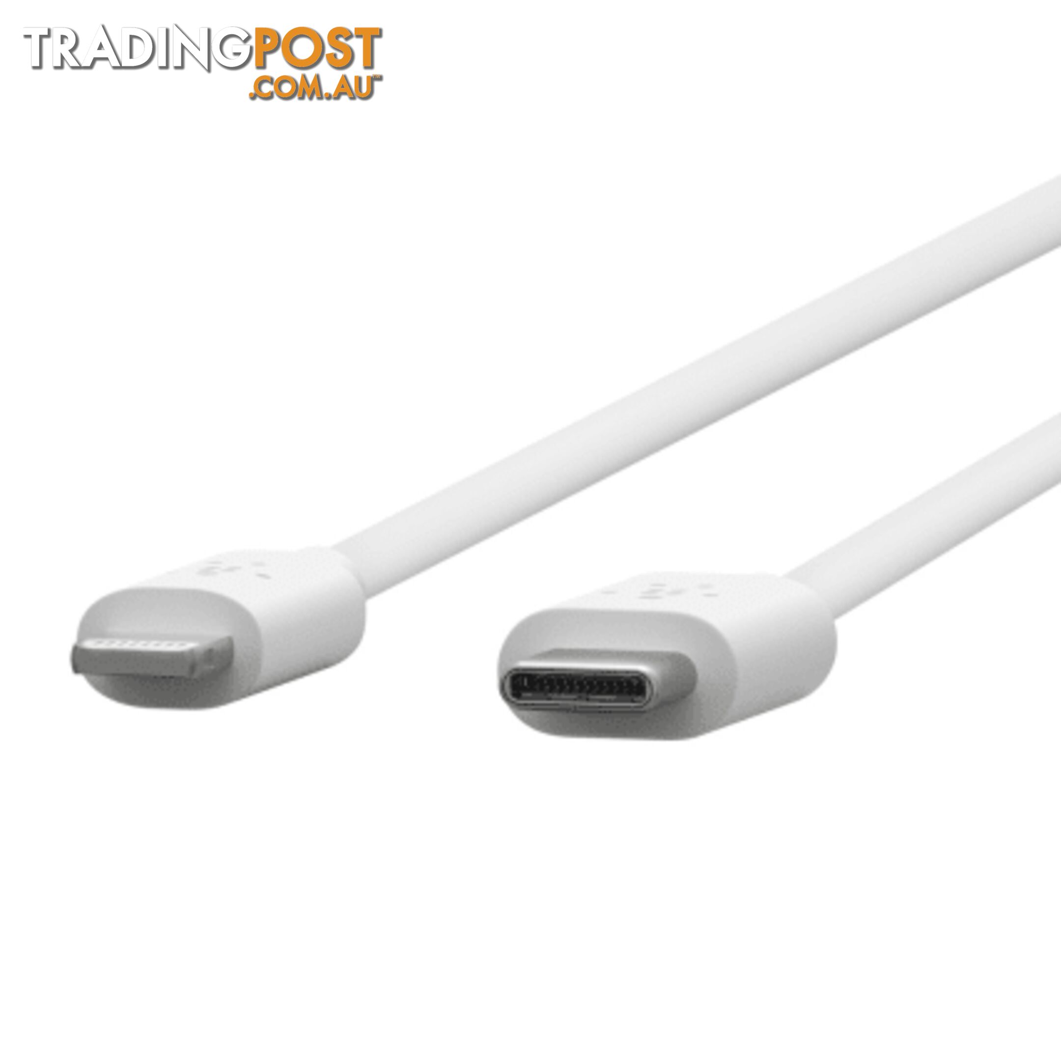 Belkin BOOSTCHARGE USB-C Cable With Lightning Connector - Belkin - White - 745883775439