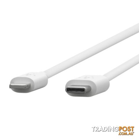 Belkin BOOSTCHARGE USB-C Cable With Lightning Connector - Belkin - White - 745883775439