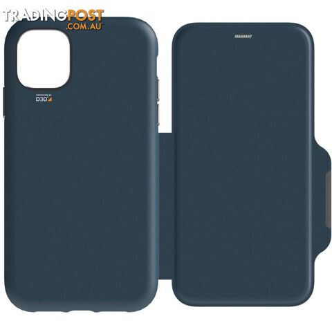 EFM Monaco D3O Leather Wallet Case Armour For iPhone XR|11 - EFM - Ocean Blue -...