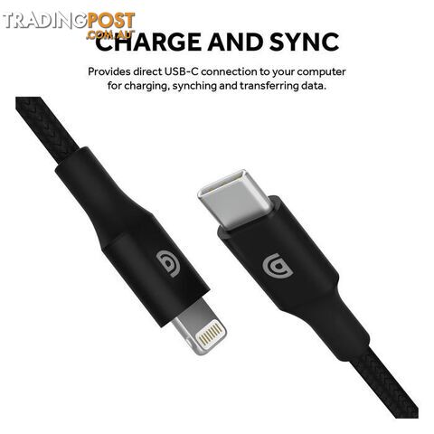 Griffin Premium USB-C to Lightning Cable - 3FT - Black - Griffin - 191058066466