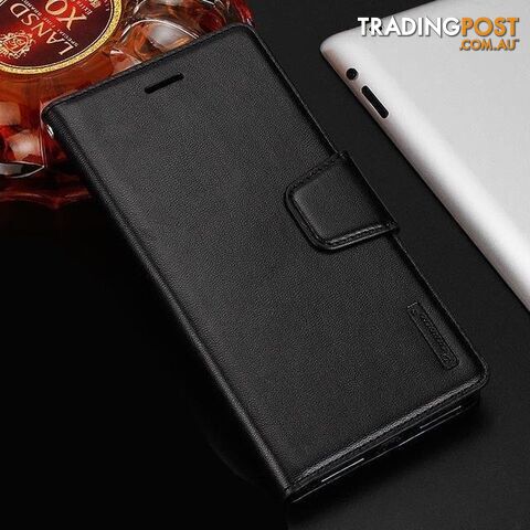 HANMAN Magnetic Wallet Leather Card Flip Case Stand Cover For Google Pixel 4 - Hanman - Black