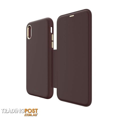 EFM Monaco Leather D3O Wallet Case For iPhone Xr - EFM - Mulberry Gold - 9319655065243 - photo 3 of 6
