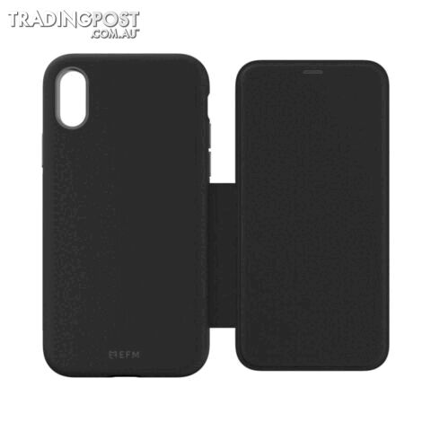 EFM Monaco Leather D3O Wallet Case For iPhone Xs Max - EFM - Black -...