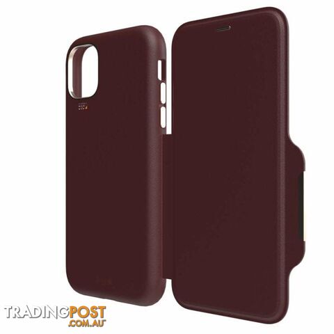 EFM Monaco D3O Leather Wallet Case Armour For iPhone 11 Pro Max - EFM - Mulberry Gold - 9319655070575