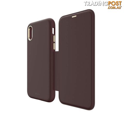 EFM Monaco Leather D3O Wallet Case For iPhone Xs Max - EFM - Mulberry Gold - 9319655065250 - photo 2 of 6