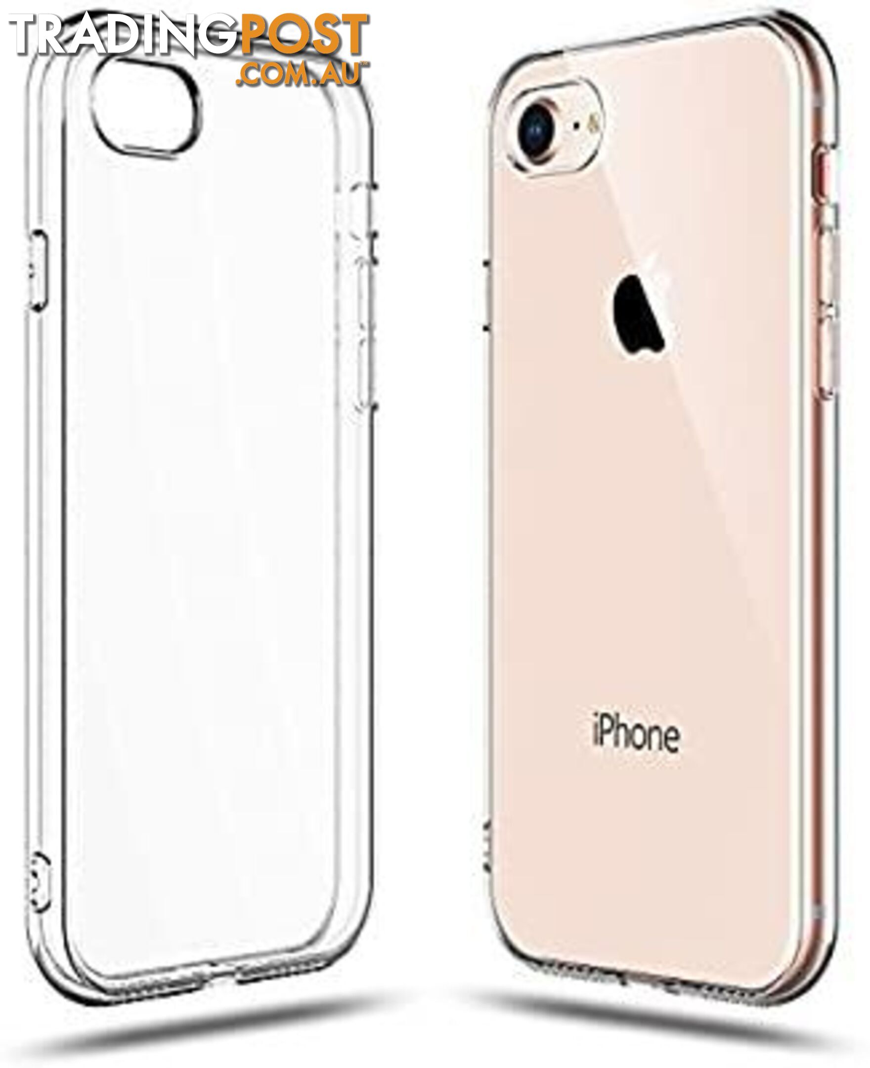 Soft Silicone Rubber Case - Clear for iPhone SE/7/8 - OZ