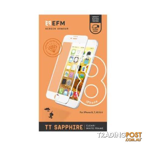 EFM TT Sapphire Glass Screen Armour For iPhone 6/6s/7/8/SE - EFM - Black - 9319655064109 - photo 2 of 2