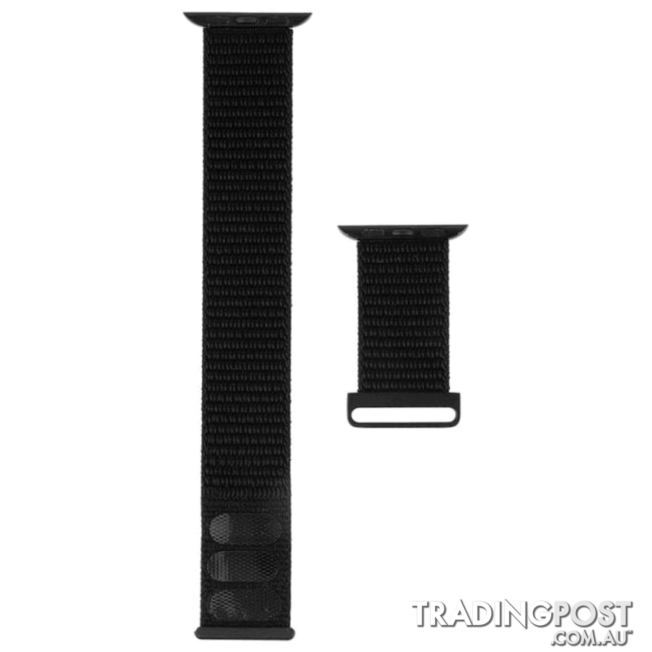 Case-Mate Nylon Watch Band For Apple Watch Series 1-5/38-40mm - Case-Mate - Metallic Black - 846127190466