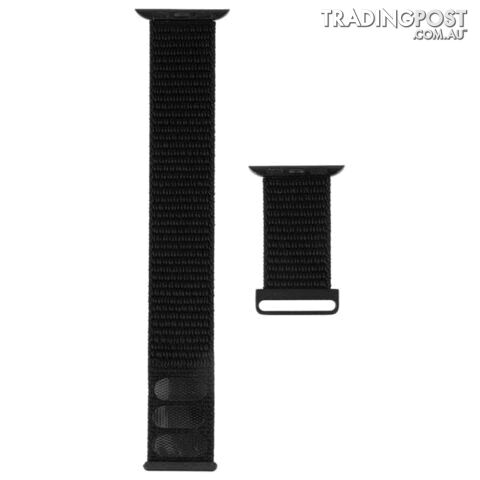 Case-Mate Nylon Watch Band For Apple Watch Series 1-5/38-40mm - Case-Mate - Metallic Black - 846127190466