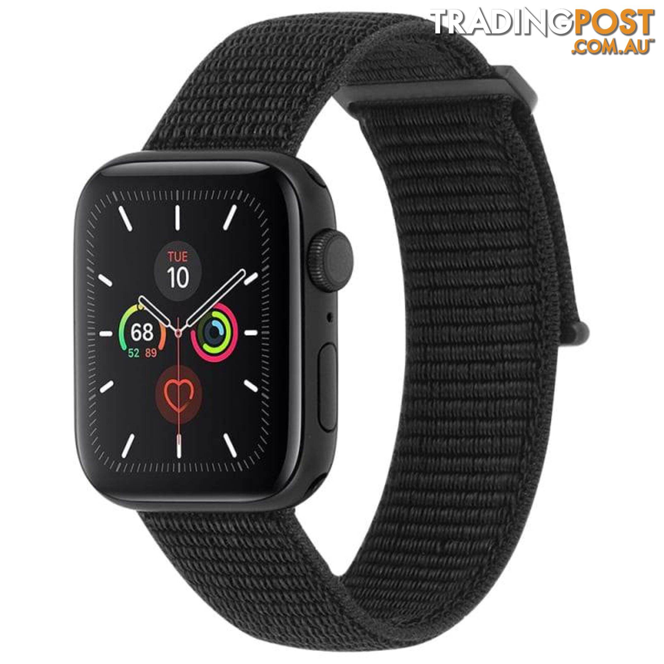 Case-Mate Nylon Watch Band For Apple Watch Series 1-5/38-40mm - Case-Mate - Metallic Black - 846127190466